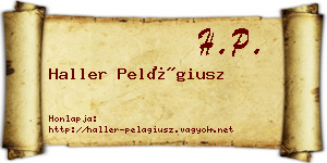 Haller Pelágiusz névjegykártya